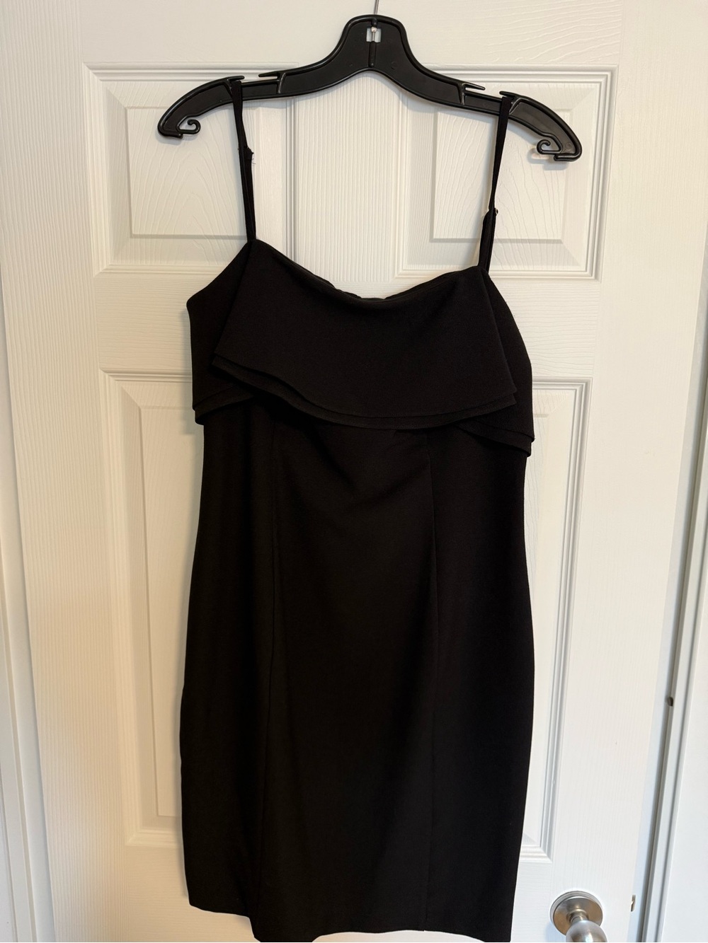 Karl Lagerfeld Black Strap Spaghetti Mini Dress